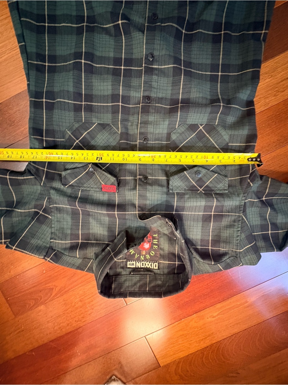 DIXXON Womens “The Ornament” Dark Green Plaid Button-Front Flannel Shirt medium - Picture 5 of 5